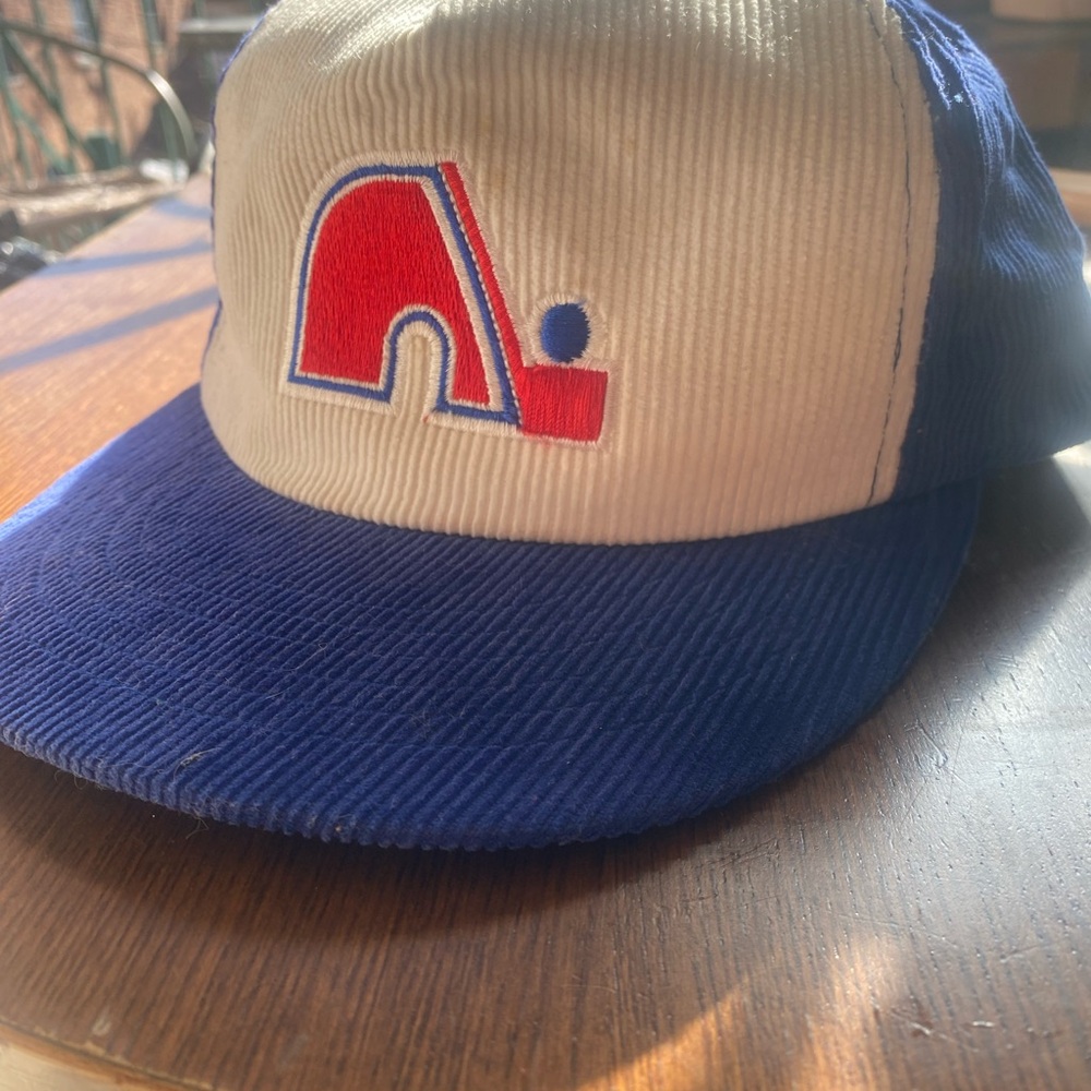 Vintage Blue and White Corduroy Cap